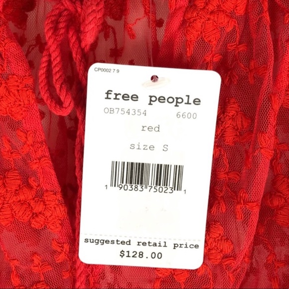 NWT Free People Jubilee Embroidered Top. Size S - Picture 6 of 8